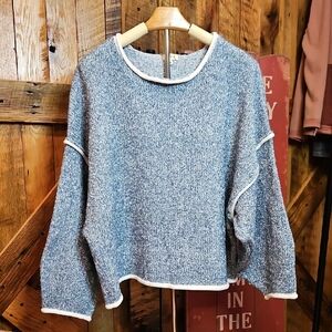 201 POL Blue and White Sweater